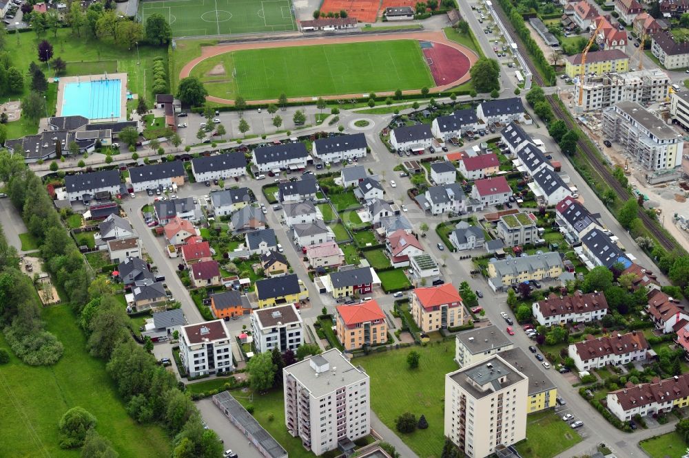 Schopfheim von oben - Wohngebiet der Mehrfamilienhaussiedlung Schlagetermatt in Schopfheim im Bundesland Baden-Württemberg, Deutschland