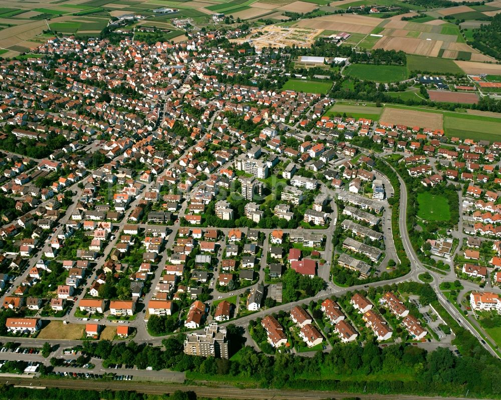 Schwaikheim aus der Vogelperspektive: Wohngebiet der Mehrfamilienhaussiedlung in Schwaikheim im Bundesland Baden-Württemberg, Deutschland