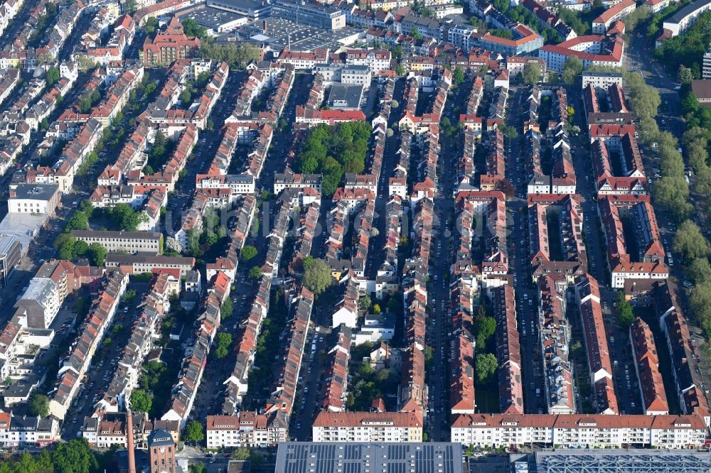 Luftbild Bremen - Wohngebiet der Mehrfamilienhaussiedlung Südervorstadt - Buntentor im Ortsteil Neustadt in Bremen, Deutschland