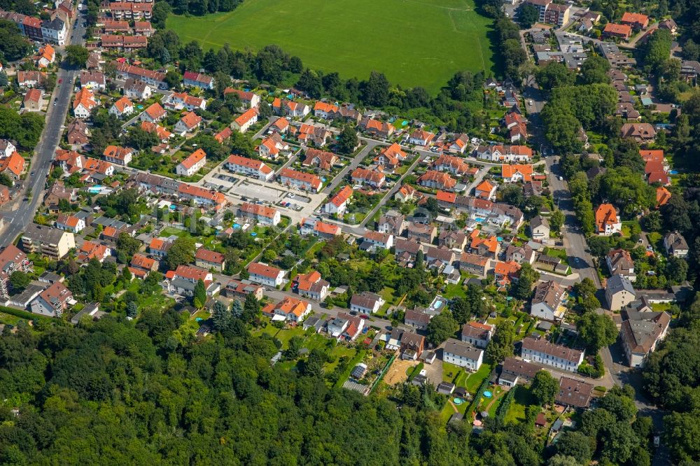 Luftaufnahme Herne - Wohngebiet der Mehrfamilienhaussiedlung Siedlung an der Hordeler Straße in Bochum im Bundesland Nordrhein-Westfalen