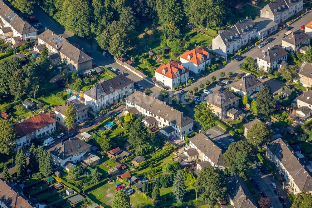 Luftbild Mülheim an der Ruhr - Wohngebiet der Mehrfamilienhaussiedlung Siedlung Papenbusch in Mülheim an der Ruhr im Bundesland Nordrhein-Westfalen