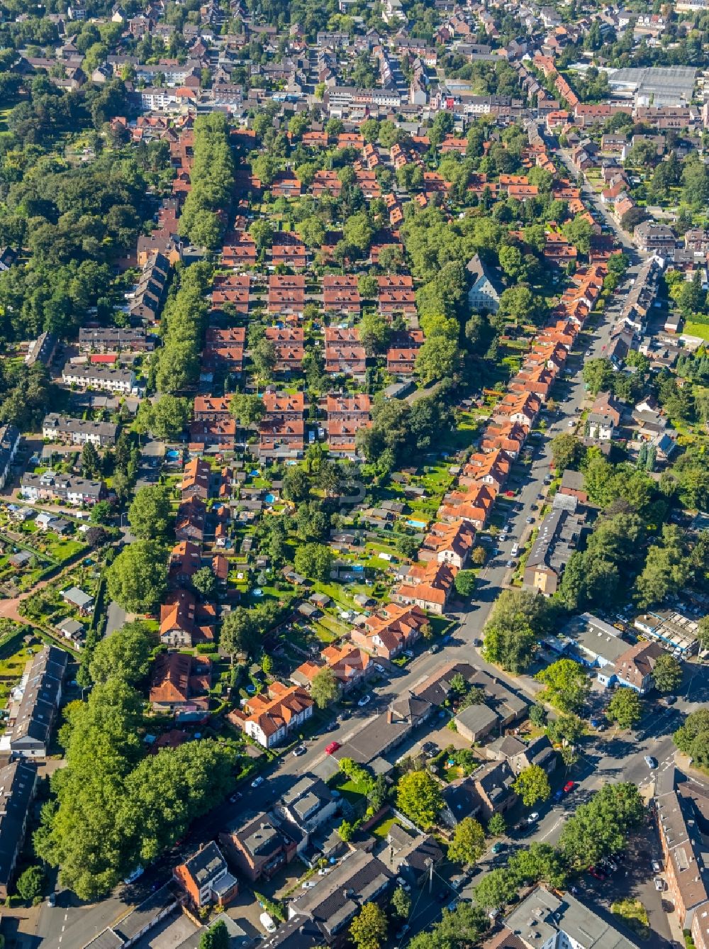 Luftaufnahme Oberhausen - Wohngebiet der Mehrfamilienhaussiedlung Siedlung Stemmersberg in Oberhausen im Bundesland Nordrhein-Westfalen