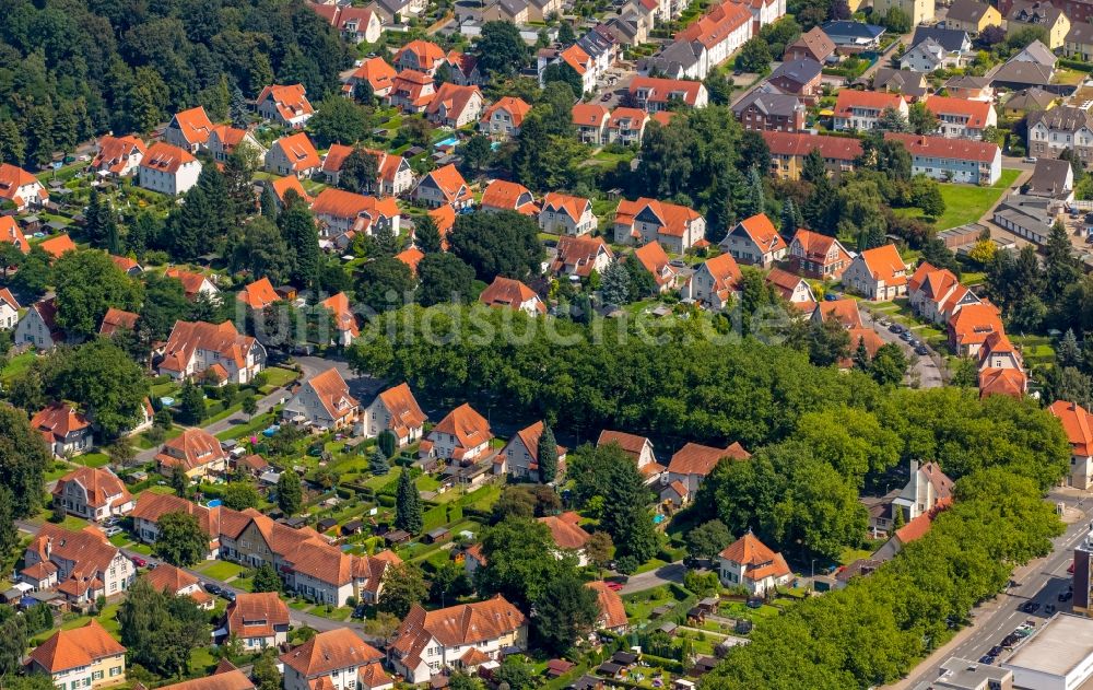 Luftbild Herne - Wohngebiet der Mehrfamilienhaussiedlung Siedlung Teutoburgia in Herne im Bundesland Nordrhein-Westfalen