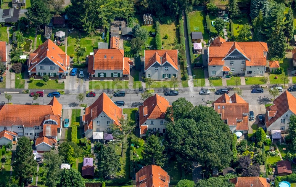 Luftbild Herne - Wohngebiet der Mehrfamilienhaussiedlung Siedlung Teutoburgia in Herne im Bundesland Nordrhein-Westfalen