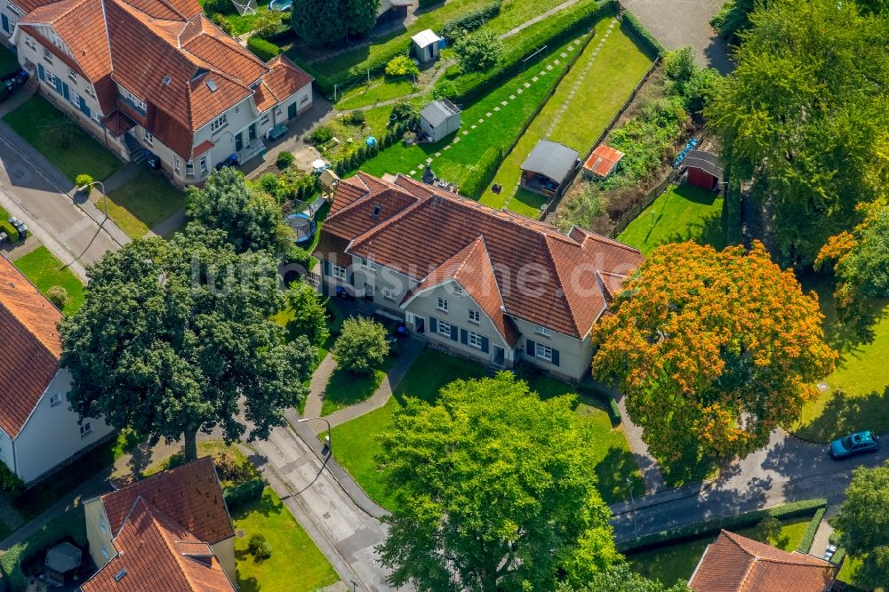 Luftaufnahme Herne - Wohngebiet der Mehrfamilienhaussiedlung Siedlung Teutoburgia in Herne im Bundesland Nordrhein-Westfalen