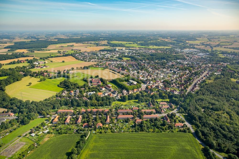 Hamm von oben - Wohngebiet der Mehrfamilienhaussiedlung Siedlung Vogelsang in Hamm im Bundesland Nordrhein-Westfalen