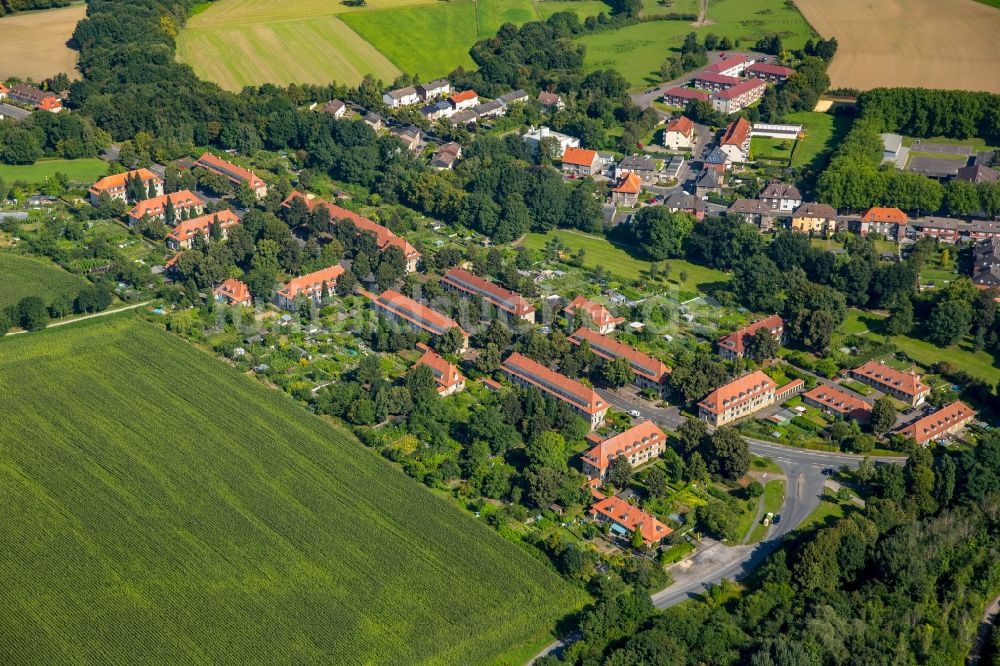 Hamm aus der Vogelperspektive: Wohngebiet der Mehrfamilienhaussiedlung Siedlung Vogelsang in Hamm im Bundesland Nordrhein-Westfalen