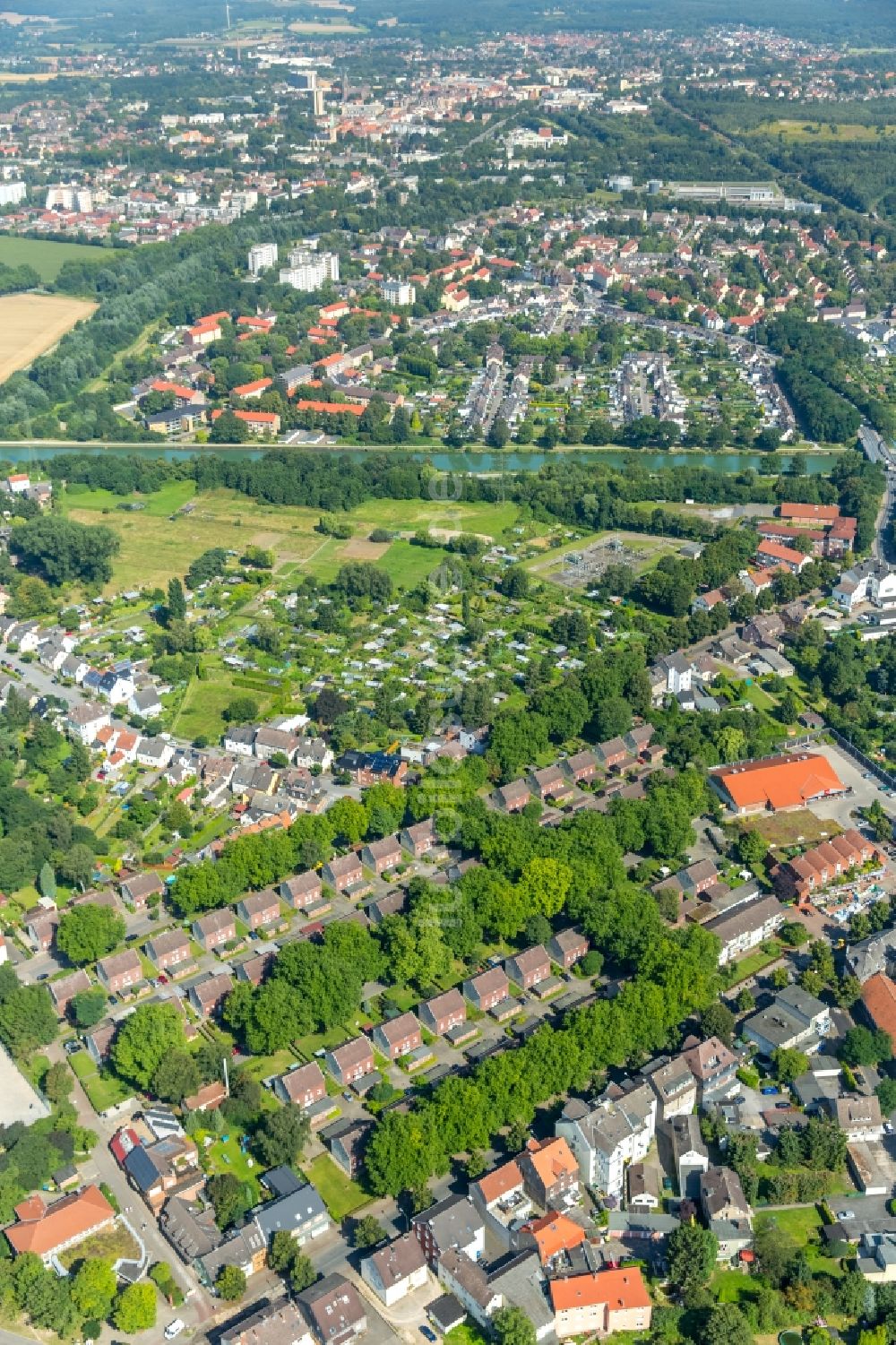 Luftbild Lünen - Wohngebiet der Mehrfamilienhaussiedlung Siedlung Ziethenstraße in Lünen im Bundesland Nordrhein-Westfalen