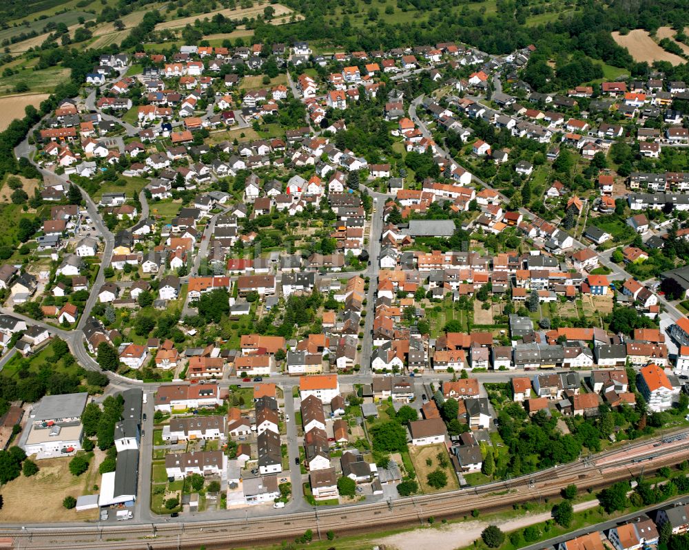 Luftaufnahme Söllingen - Wohngebiet der Mehrfamilienhaussiedlung in Söllingen im Bundesland Baden-Württemberg, Deutschland