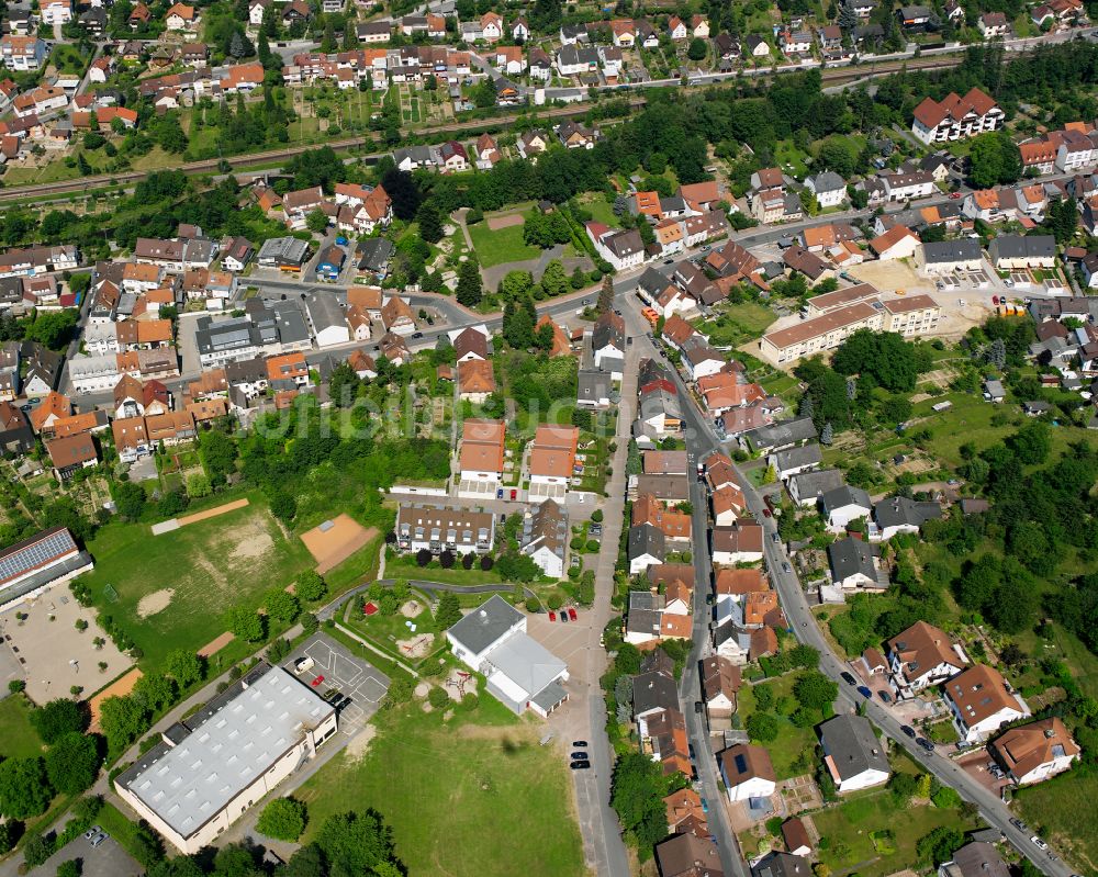 Söllingen von oben - Wohngebiet der Mehrfamilienhaussiedlung in Söllingen im Bundesland Baden-Württemberg, Deutschland