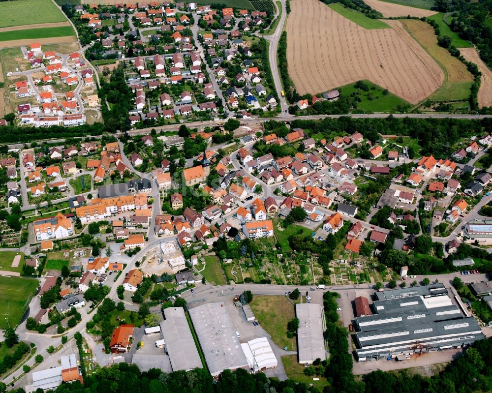 Sülzbach aus der Vogelperspektive: Wohngebiet der Mehrfamilienhaussiedlung in Sülzbach im Bundesland Baden-Württemberg, Deutschland