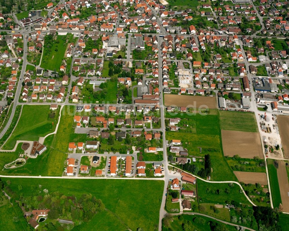 Süßen von oben - Wohngebiet der Mehrfamilienhaussiedlung in Süßen im Bundesland Baden-Württemberg, Deutschland