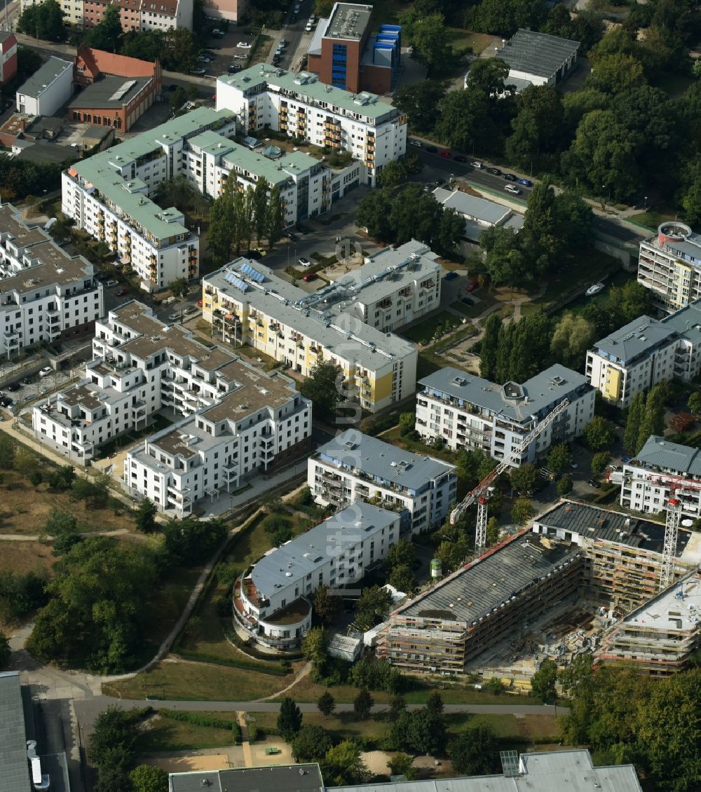 Berlin von oben - Wohngebiet einer Mehrfamilienhaussiedlung an der Straße Am Amtsgraben in Berlin