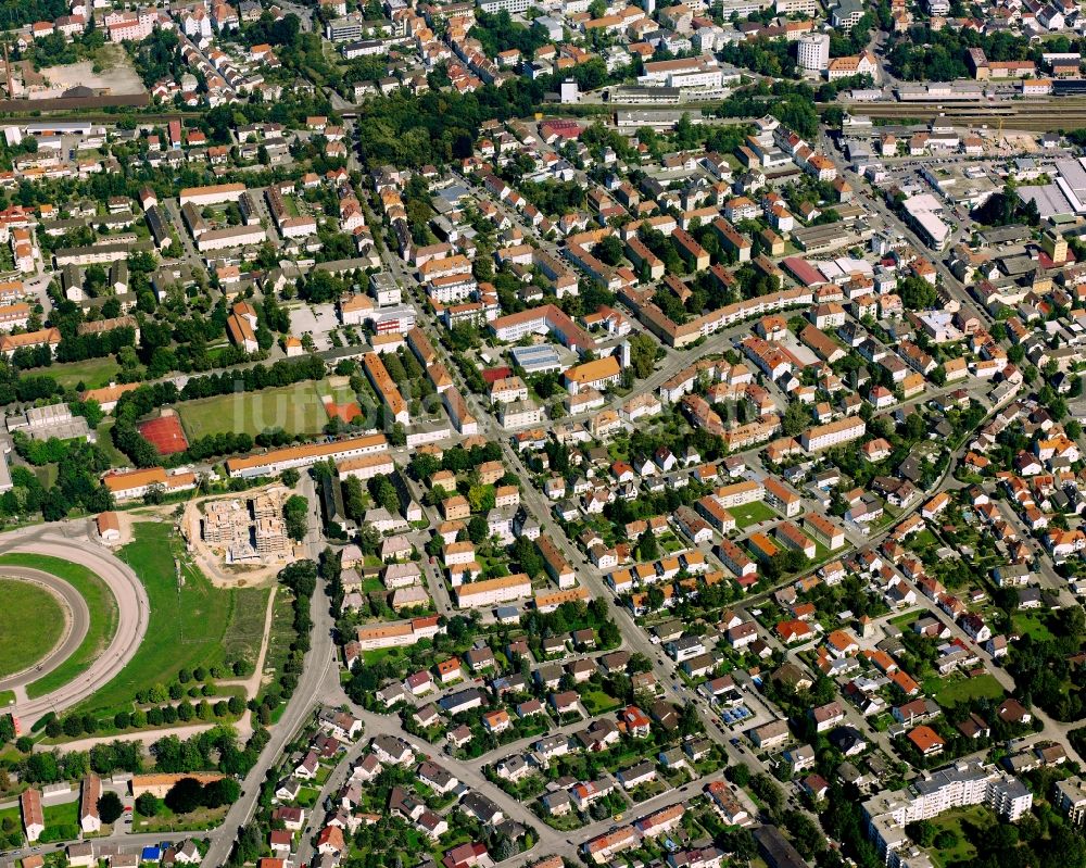 Luftaufnahme Straubing - Wohngebiet der Mehrfamilienhaussiedlung in Straubing im Bundesland Bayern, Deutschland