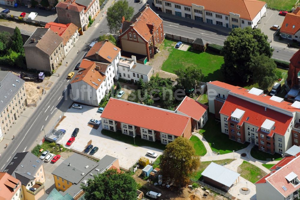 Luftbild Bernau - Wohngebiet einer Mehrfamilienhaussiedlung Ulitzkastraße - Börnicker Straße in Bernau im Bundesland Brandenburg