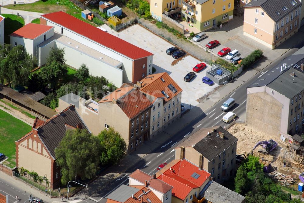 Luftbild Bernau - Wohngebiet einer Mehrfamilienhaussiedlung Ulitzkastraße - Börnicker Straße in Bernau im Bundesland Brandenburg