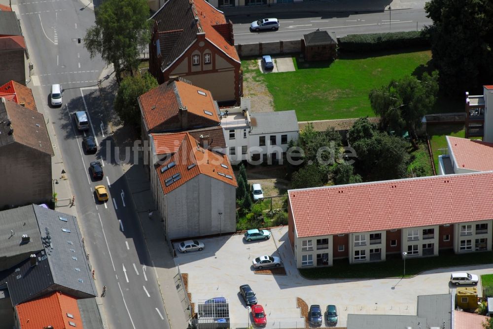 Luftbild Bernau - Wohngebiet einer Mehrfamilienhaussiedlung Ulitzkastraße - Börnicker Straße in Bernau im Bundesland Brandenburg