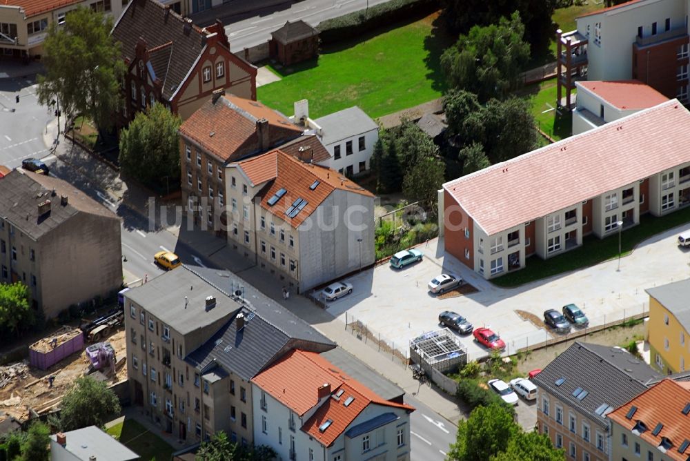 Luftaufnahme Bernau - Wohngebiet einer Mehrfamilienhaussiedlung Ulitzkastraße - Börnicker Straße in Bernau im Bundesland Brandenburg