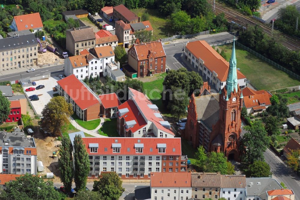 Luftbild Bernau - Wohngebiet einer Mehrfamilienhaussiedlung Ulitzkastraße - Börnicker Straße in Bernau im Bundesland Brandenburg