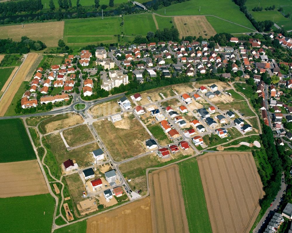 Untereisesheim von oben - Wohngebiet der Mehrfamilienhaussiedlung in Untereisesheim im Bundesland Baden-Württemberg, Deutschland