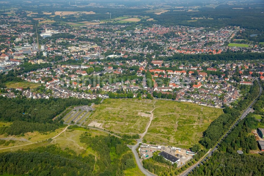 Luftaufnahme Lünen - Wohngebiet der Mehrfamilienhaussiedlung Victoria-Siedlung in Lünen im Bundesland Nordrhein-Westfalen