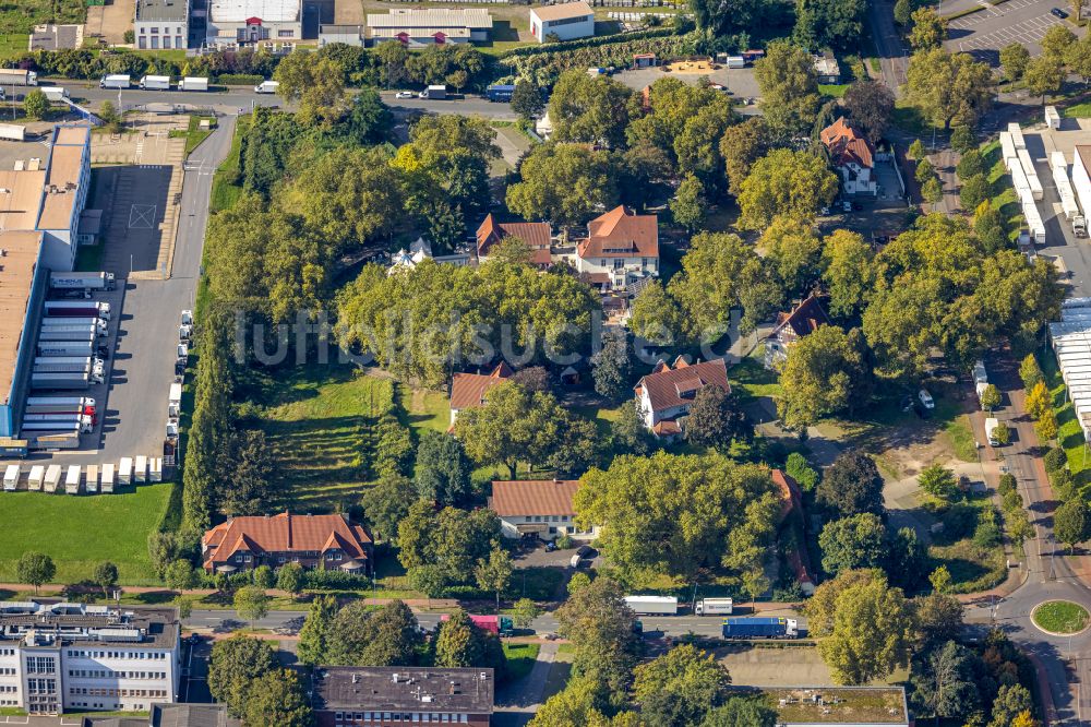 Duisburg von oben - Wohngebiet der Mehrfamilienhaussiedlung Villenkolonie Bliersheim in Duisburg im Bundesland Nordrhein-Westfalen