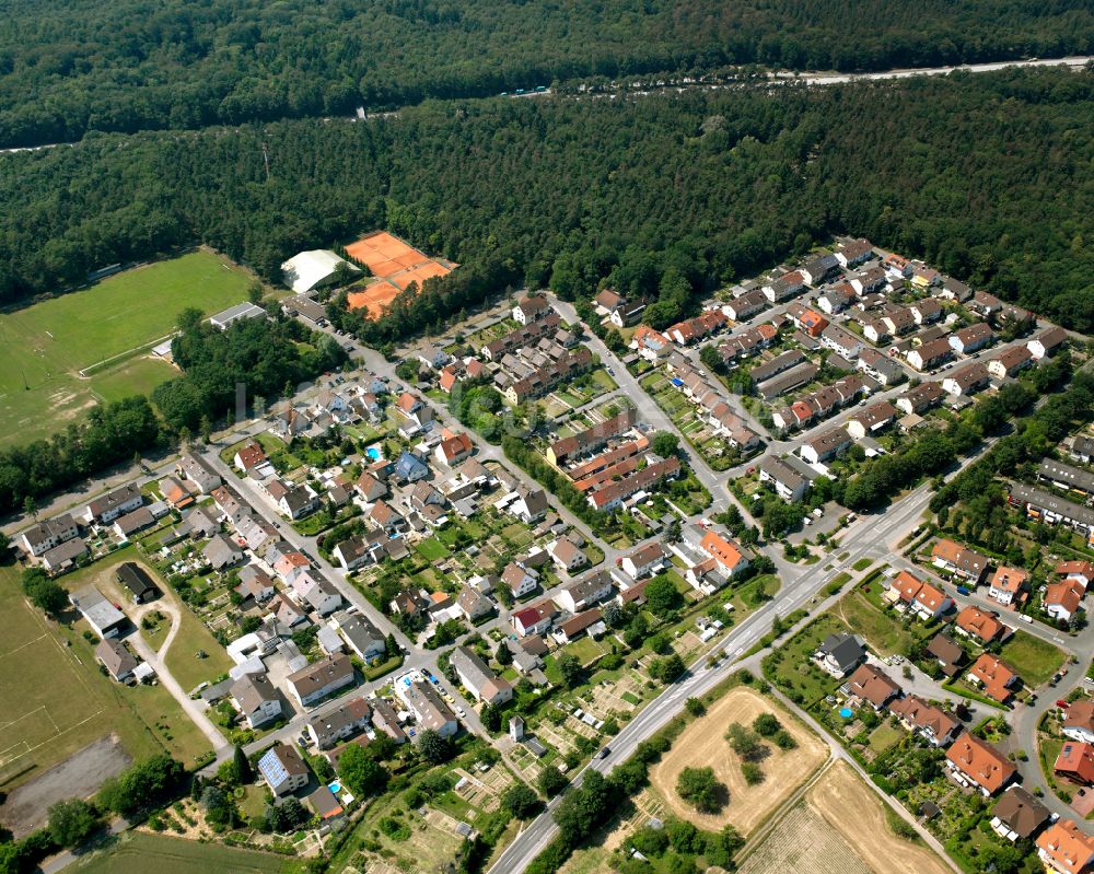 Waldbrücke aus der Vogelperspektive: Wohngebiet der Mehrfamilienhaussiedlung in Waldbrücke im Bundesland Baden-Württemberg, Deutschland