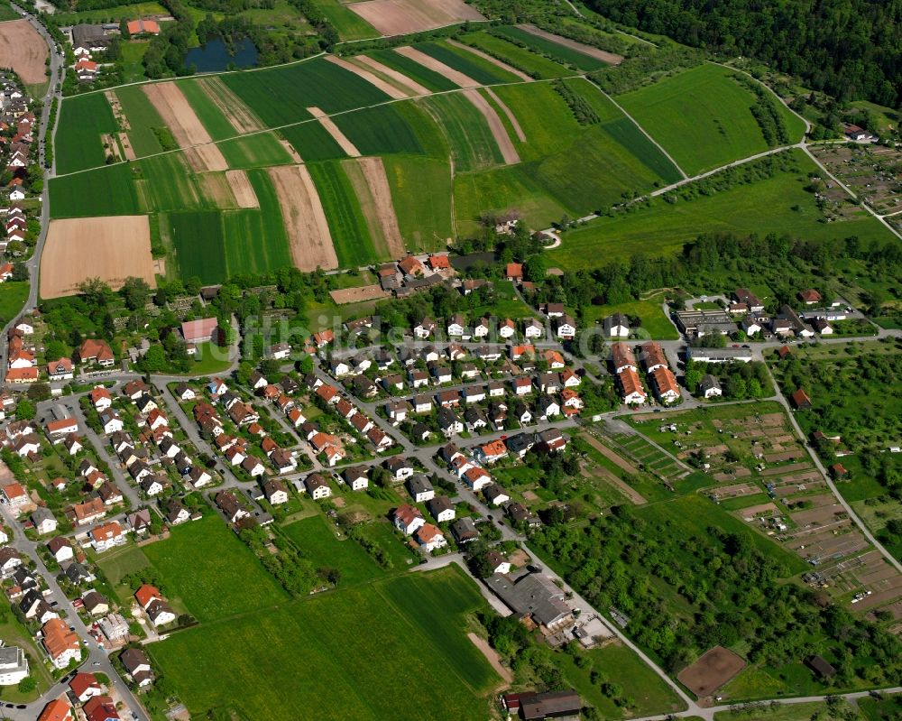 Weiler von oben - Wohngebiet der Mehrfamilienhaussiedlung in Weiler im Bundesland Baden-Württemberg, Deutschland