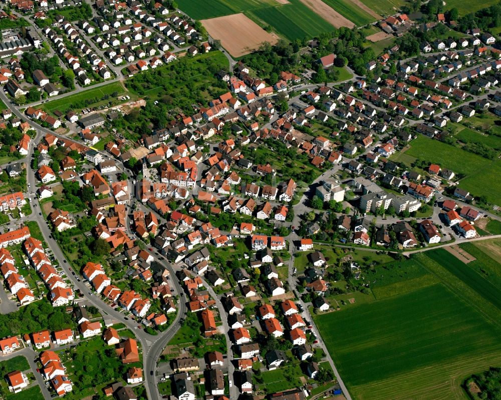 Weiler aus der Vogelperspektive: Wohngebiet der Mehrfamilienhaussiedlung in Weiler im Bundesland Baden-Württemberg, Deutschland