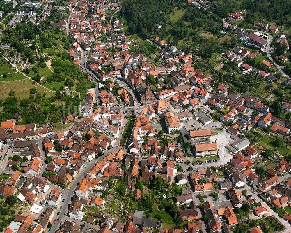 Luftaufnahme Weingarten (Baden) - Wohngebiet der Mehrfamilienhaussiedlung in Weingarten (Baden) im Bundesland Baden-Württemberg, Deutschland