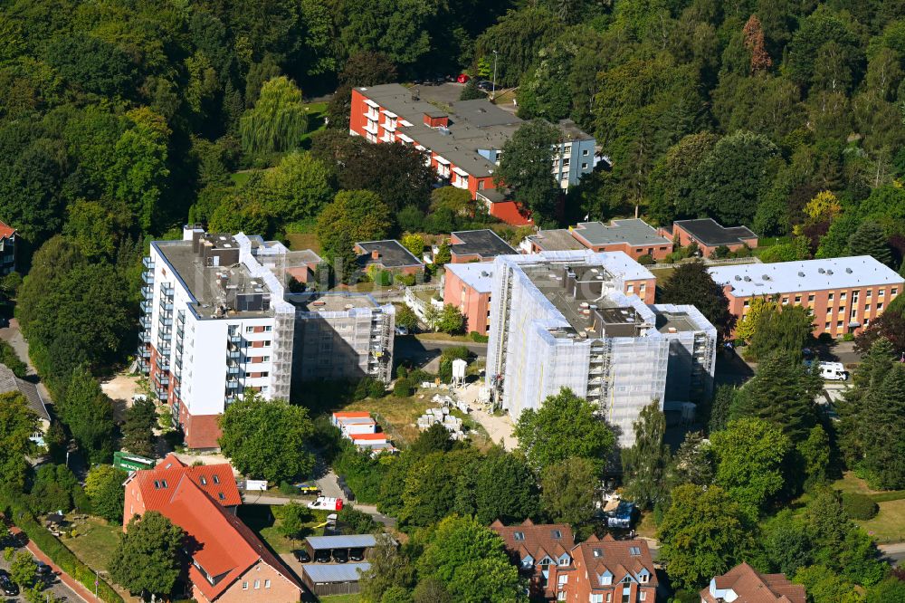 Wentorf aus der Vogelperspektive: Wohngebiet der Mehrfamilienhaussiedlung in Wentorf im Bundesland Schleswig-Holstein, Deutschland