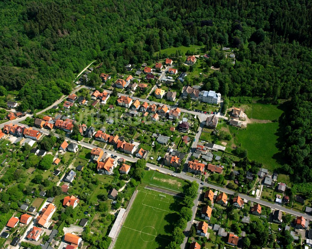 Luftbild Wernigerode - Wohngebiet der Mehrfamilienhaussiedlung in Wernigerode im Bundesland Sachsen-Anhalt, Deutschland