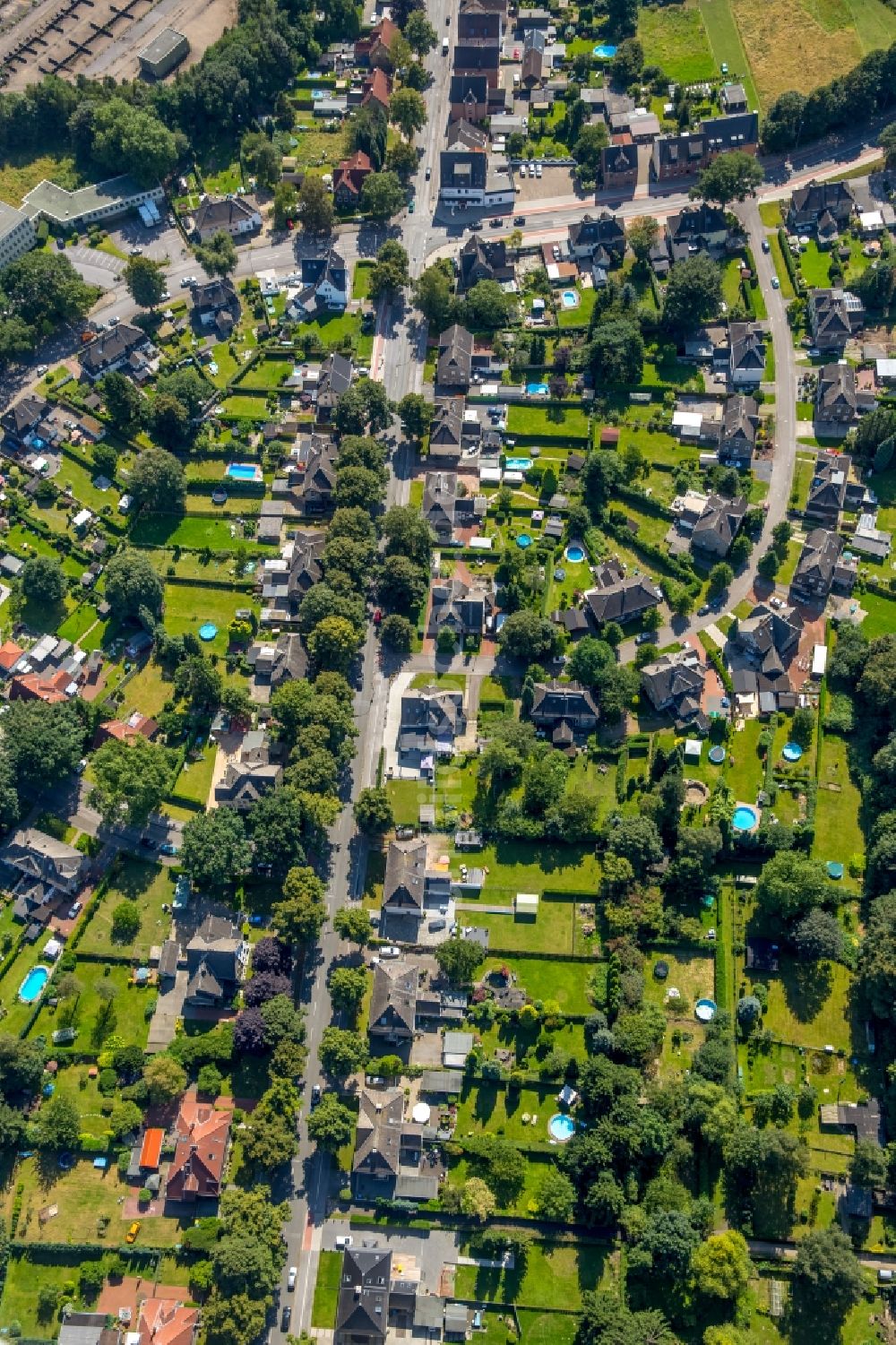 Luftbild Gelsenkirchen - Wohngebiet einer Mehrfamilienhaussiedlung Westerholt in Gelsenkirchen im Bundesland Nordrhein-Westfalen