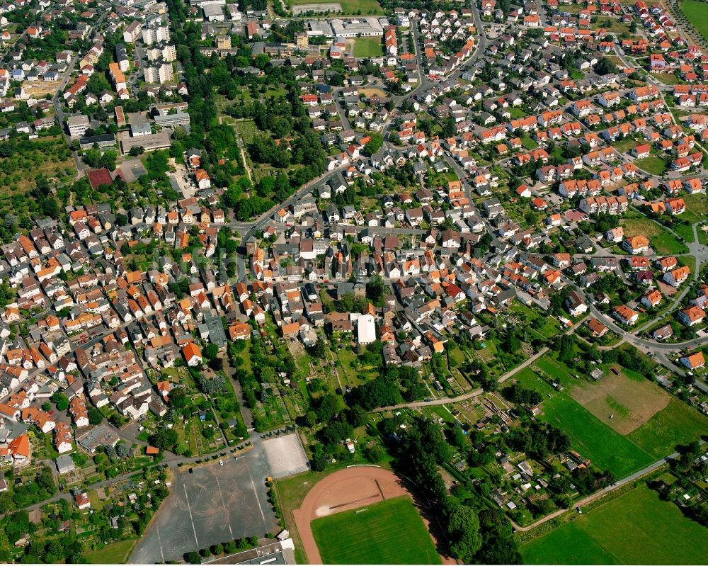 Luftaufnahme Wieseck - Wohngebiet der Mehrfamilienhaussiedlung in Wieseck im Bundesland Hessen, Deutschland