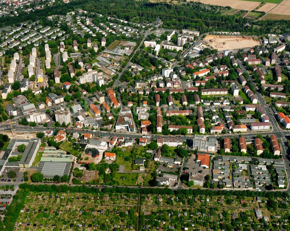 Luftaufnahme Wieseck - Wohngebiet der Mehrfamilienhaussiedlung in Wieseck im Bundesland Hessen, Deutschland