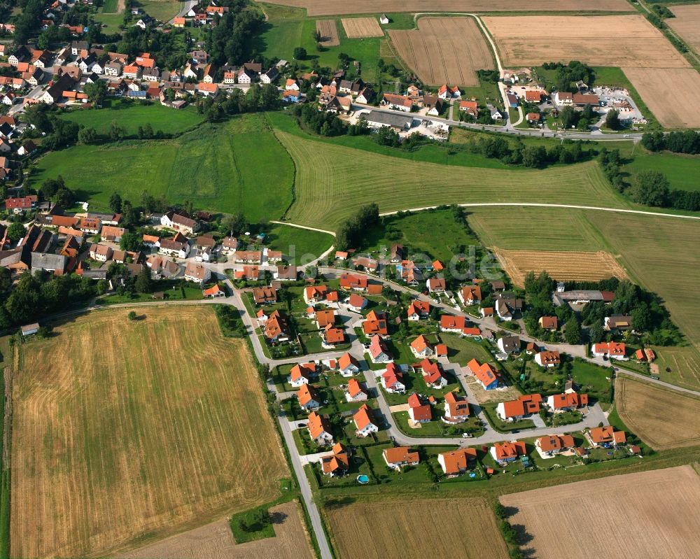 Luftaufnahme Wieseth - Wohngebiet der Mehrfamilienhaussiedlung in Wieseth im Bundesland Bayern, Deutschland