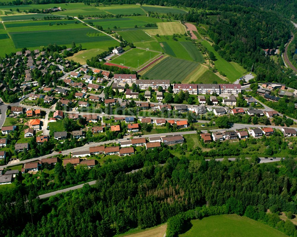 Luftaufnahme Wildberg - Wohngebiet der Mehrfamilienhaussiedlung in Wildberg im Bundesland Baden-Württemberg, Deutschland