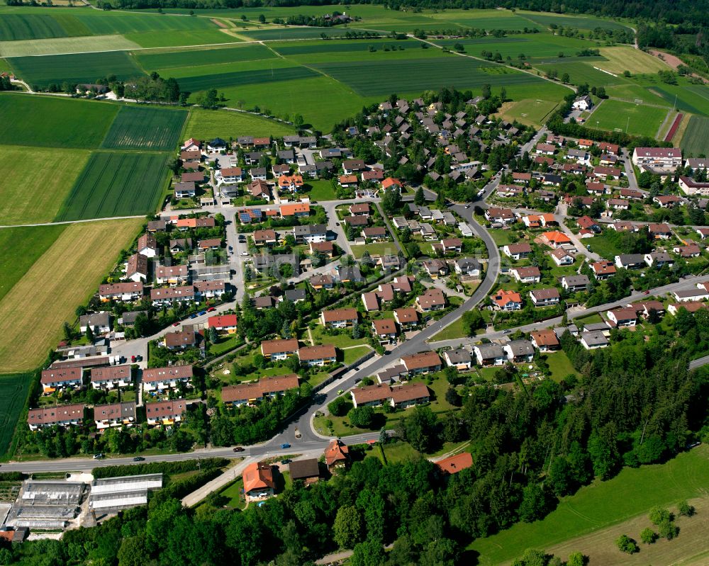 Wildberg von oben - Wohngebiet der Mehrfamilienhaussiedlung in Wildberg im Bundesland Baden-Württemberg, Deutschland