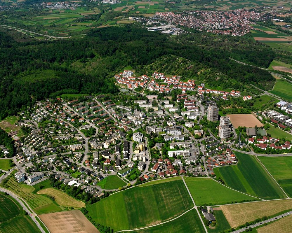 Luftbild Winnenden - Wohngebiet der Mehrfamilienhaussiedlung in Winnenden im Bundesland Baden-Württemberg, Deutschland