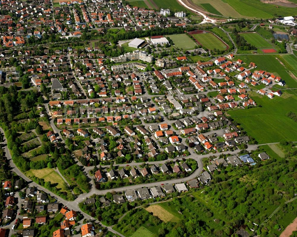 Winterbach aus der Vogelperspektive: Wohngebiet der Mehrfamilienhaussiedlung in Winterbach im Bundesland Baden-Württemberg, Deutschland