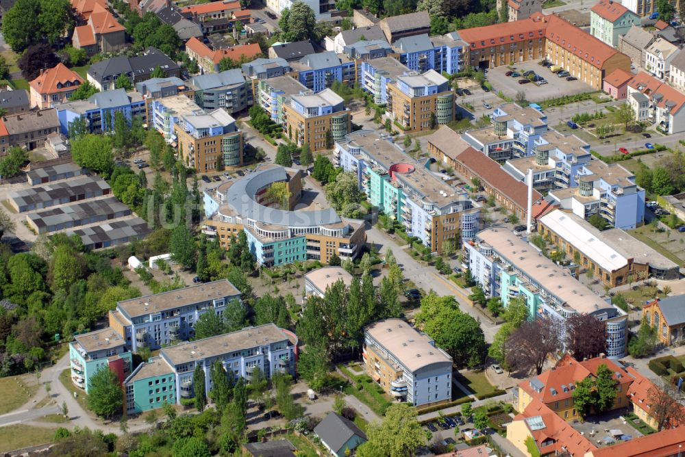 Luftbild Luckenwalde - Wohngebiet der Mehrfamilienhaussiedlung Wohnpark Volltuch in Luckenwalde im Bundesland Brandenburg, Deutschland