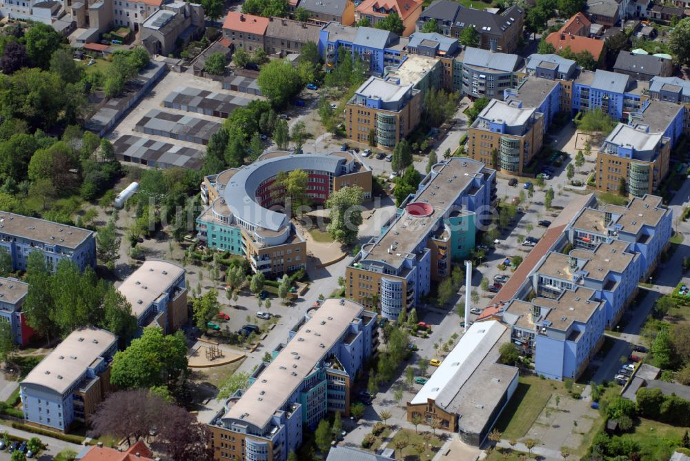 Luckenwalde von oben - Wohngebiet der Mehrfamilienhaussiedlung Wohnpark Volltuch in Luckenwalde im Bundesland Brandenburg, Deutschland