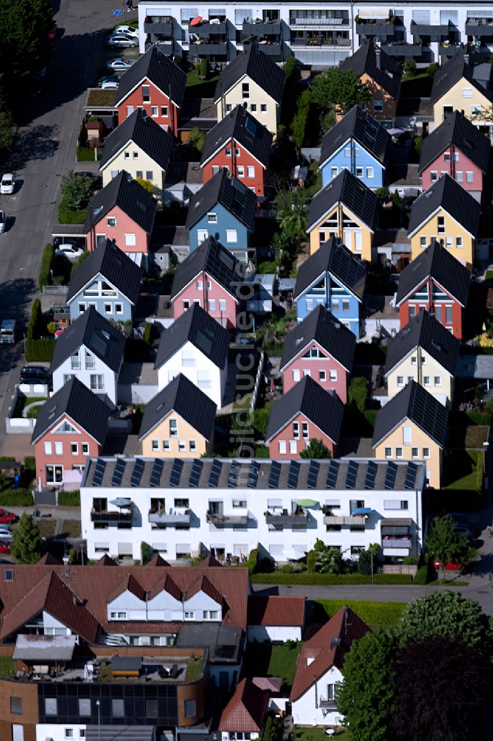 Luftbild Zech - Wohngebiet der Mehrfamilienhaussiedlung an der Zechwaldstraße in Zech im Bundesland Bayern, Deutschland