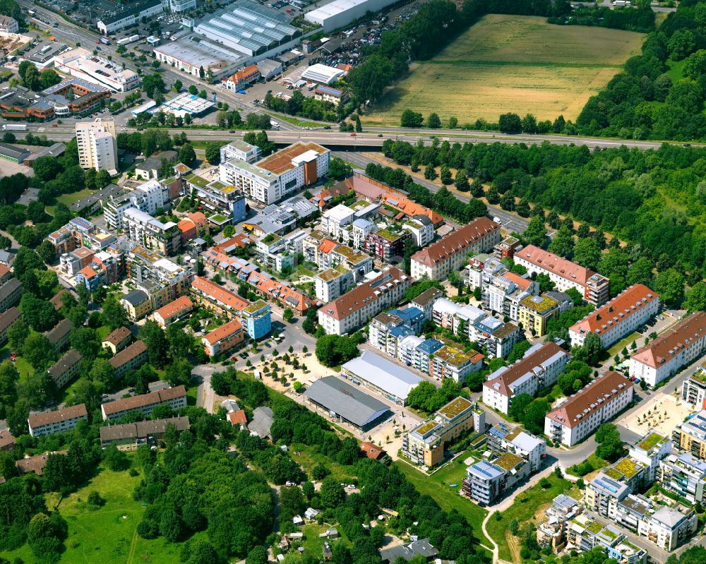 Luftbild Tübingen - Wohngebiet der Mehrfamilienhaussiedlung zwischen Provenceweg - Allee des Chasseurs und Aixer Straße in Tübingen im Bundesland Baden-Württemberg, Deutschland