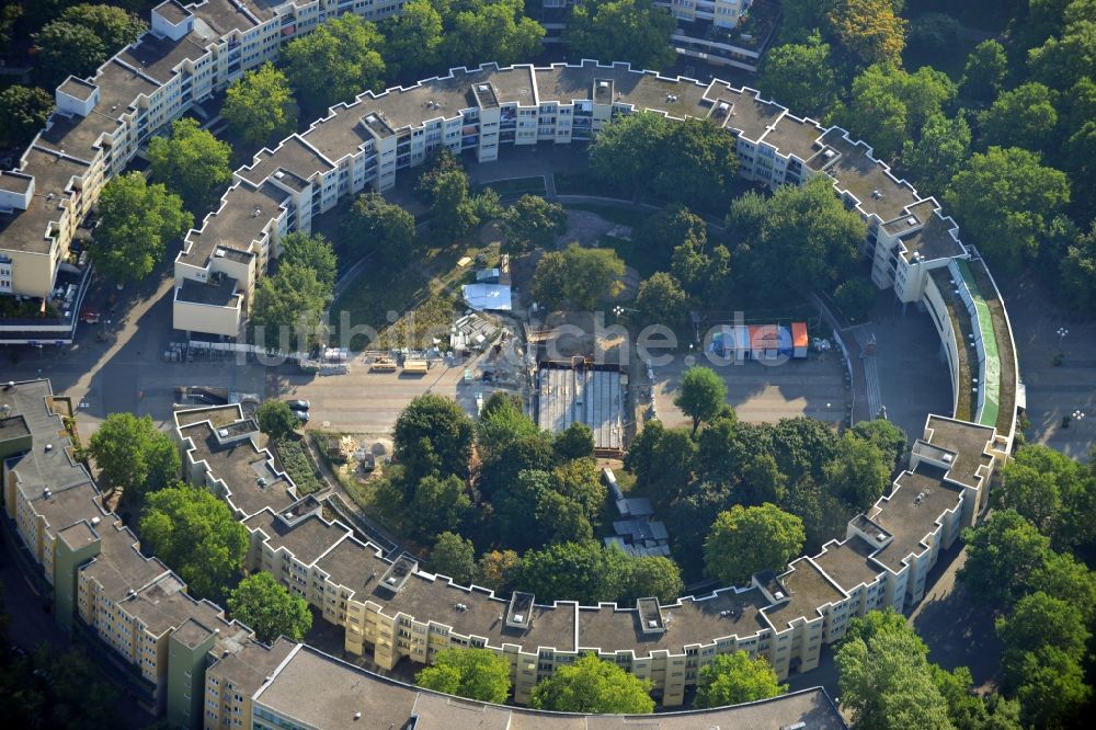 Berlin-Kreuzberg von oben - Wohngebiet am Mehringplatz in Berlin