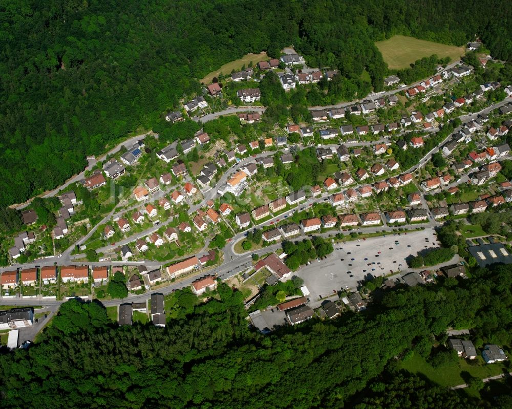 Waldshut-Tiengen von oben - Wohngebiet - Mischbebauung der Mehr- und Einfamilienhaussiedlung an der Bergstraße in Waldshut-Tiengen im Bundesland Baden-Württemberg, Deutschland