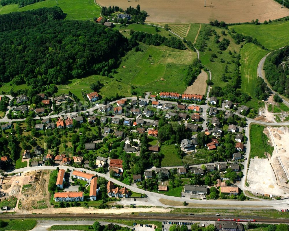 Waldshut-Tiengen von oben - Wohngebiet - Mischbebauung der Mehr- und Einfamilienhaussiedlung am Übertal in Waldshut-Tiengen im Bundesland Baden-Württemberg, Deutschland