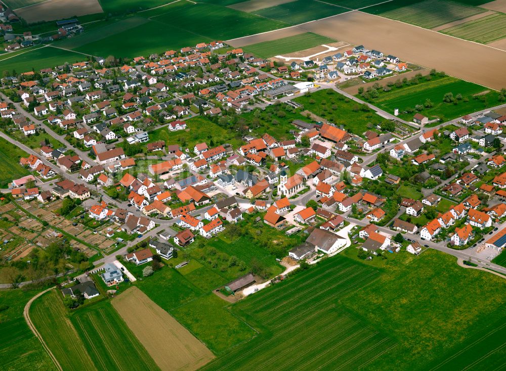 Bollingen aus der Vogelperspektive: Wohngebiet - Mischbebauung der Mehr- und Einfamilienhaussiedlung in Bollingen im Bundesland Baden-Württemberg, Deutschland