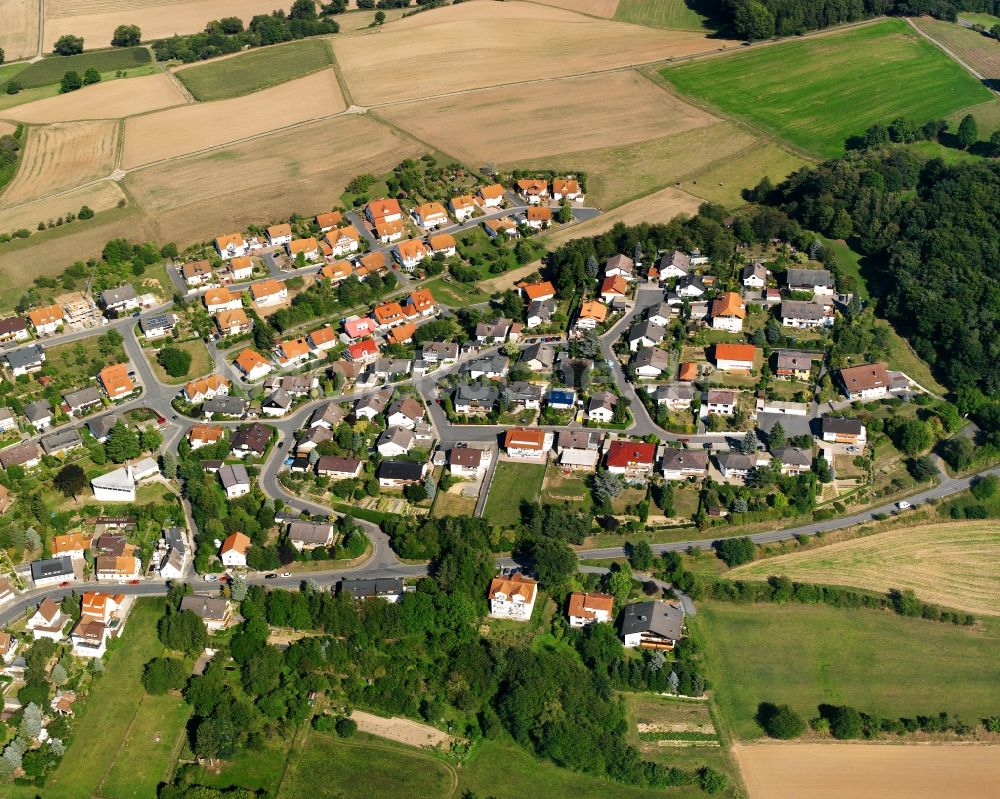 Luftaufnahme Brensbach - Wohngebiet - Mischbebauung der Mehr- und Einfamilienhaussiedlung in Brensbach im Bundesland Hessen, Deutschland