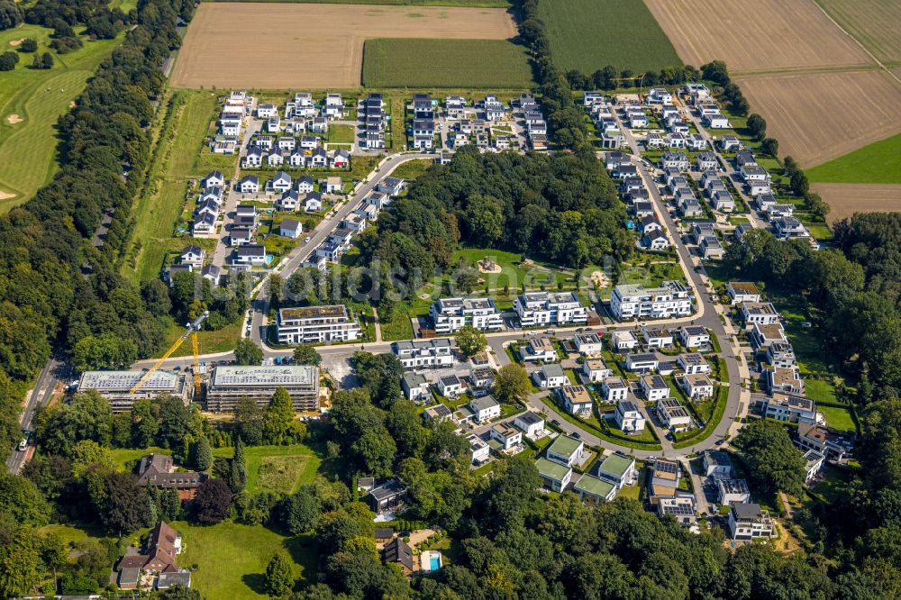 Luftbild Gelsenkirchen - Wohngebiet - Mischbebauung der Mehr- und Einfamilienhaussiedlung Am Buerschen Waldbogen entlang der Westerholter Straße in Gelsenkirchen im Bundesland Nordrhein-Westfalen, Deutschland